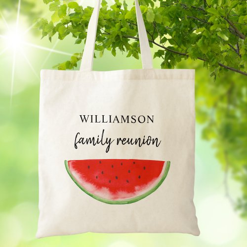 Family Reunion Keepsake Watermelon Tote Bag