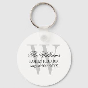 Family reunion keychains with custom name monogram