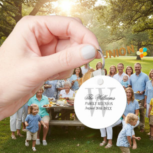 Family reunion keychains with custom name monogram