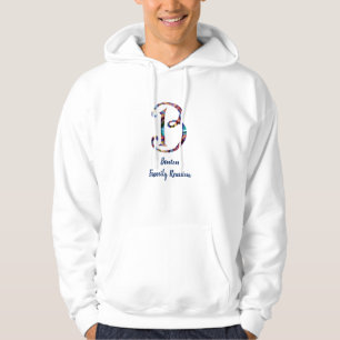 Family Reunion Last Name Letter B Tie-Dye Monogram Hoodie