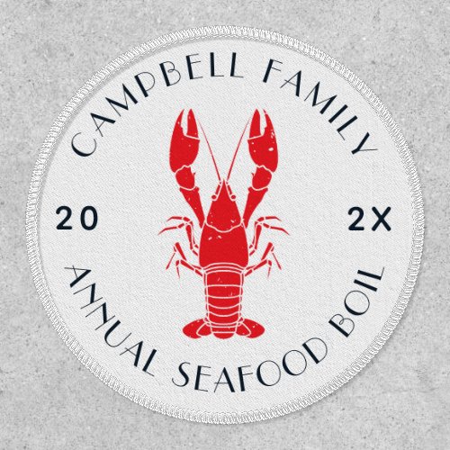 Family Reunion Lobster Boil Cookout Custom Patch