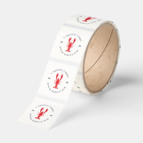 Family Reunion Lobster Boil Summer Custom Square Sticker