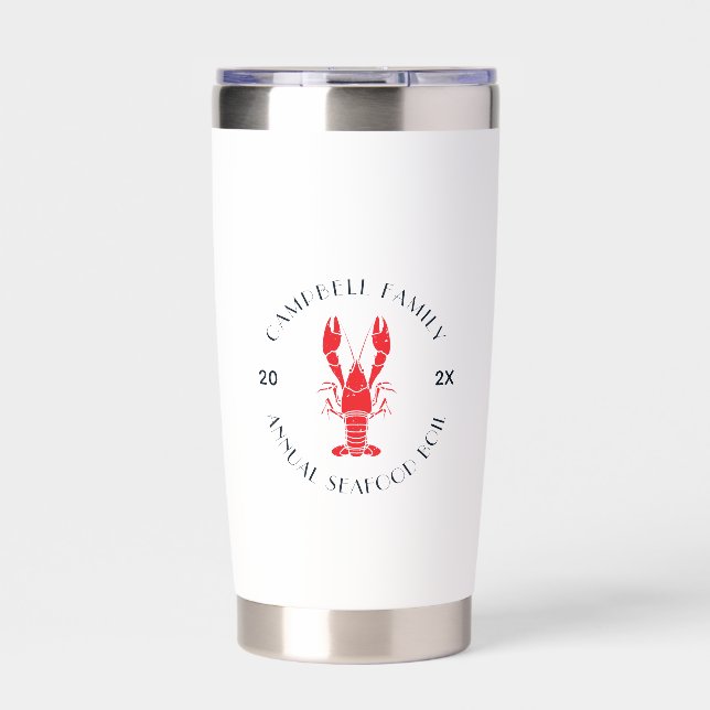 Family Reunion Lobster Boil Swag Custom Insulated Tumbler (Front)