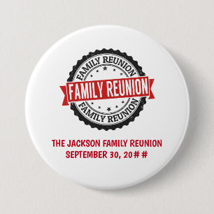Family reunion logo black red button