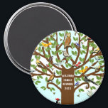 Family Reunion Magnet<br><div class="desc">Family reunion keepsake gift idea,  featuring a tree with birds and a place to add your family name and the year.</div>