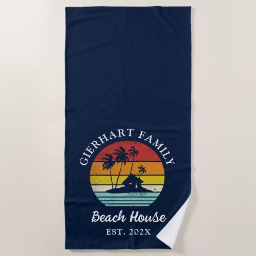  Family Reunion Matching Beach House Personalized  Beach Towel