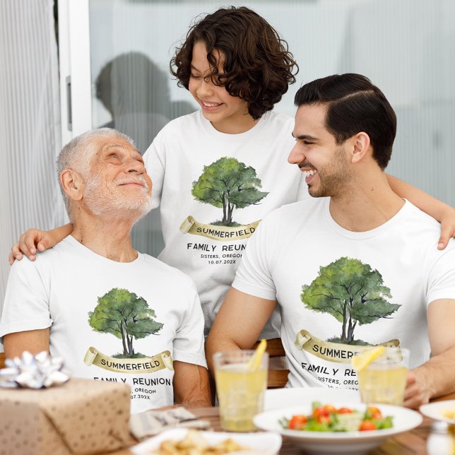Family Reunion Matching Son Keepsake Custom T-Shirt (Cute Custom Family Reunion Genealogy Tree Custom T-Shirt for Grandson)