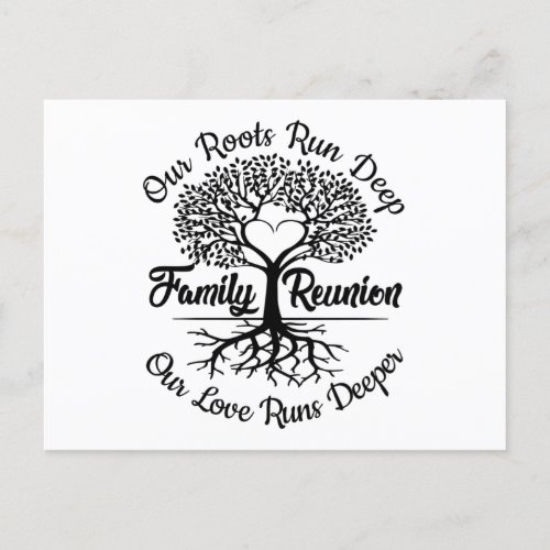 Family Reunion Meet Again Our Love Runs Deeper Postcard