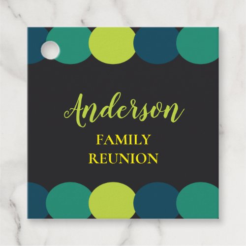 Family Reunion Modern Colorful Prize Gift Favor Tags