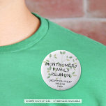 Family Reunion Modern Family Tree Personalized Button<br><div class="desc">Create personalized buttons for family reunion or family gathering events. The design features a modern, minimalist family tree design in shades of green and your custom text (the sample shows NAME FAMILY REUNION, LOCATION and DATE/YEAR). All text is editable, including the font style and color. BUTTON SIZE: The sample is...</div>