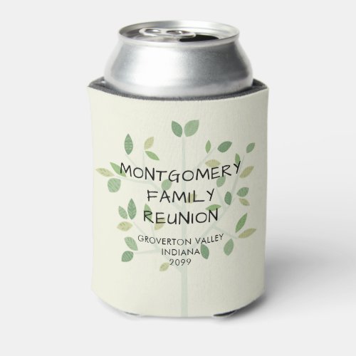 Family Reunion Modern Family Tree Personalized Can Cooler