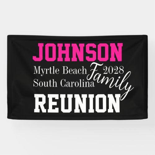 Family Reunion Modern Hot Pink Party