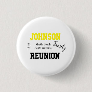 Family Reunion Modern Party Button