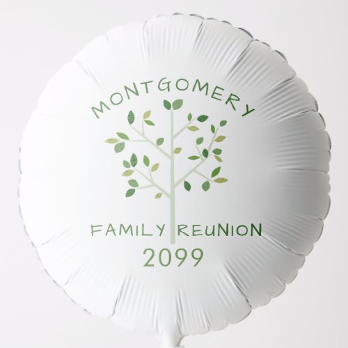 Family Reunion Modern Tree Personalized Balloon