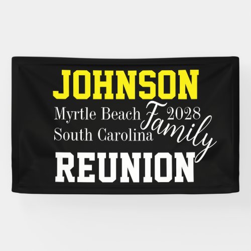 Family Reunion Modern Typography Party Banner