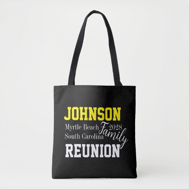 Family Reunion Modern Typography Party Tote Bag (Front)