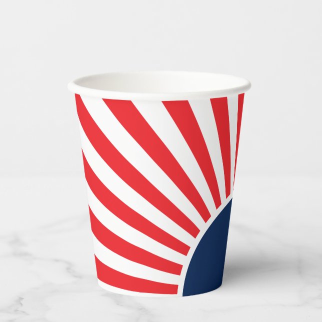 Family Reunion Monogram Red White Blue Paper cup (Front)
