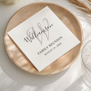 Family Reunion Monogram Simple Napkins
