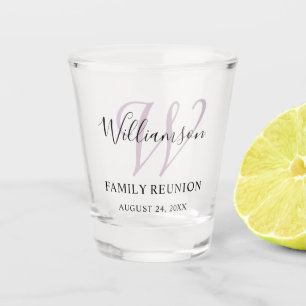 Family Reunion Monogram Simple Shot Glass