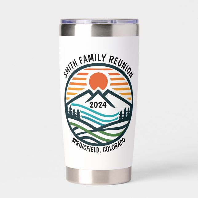 Family Reunion Mountain Ski Trip Logo | Insulated Tumbler (Front)