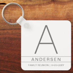 Family Reunion Name Monogram Personalized Keychain