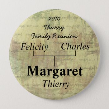 Family Reunion Name Tag Button by FamilyTreed at Zazzle