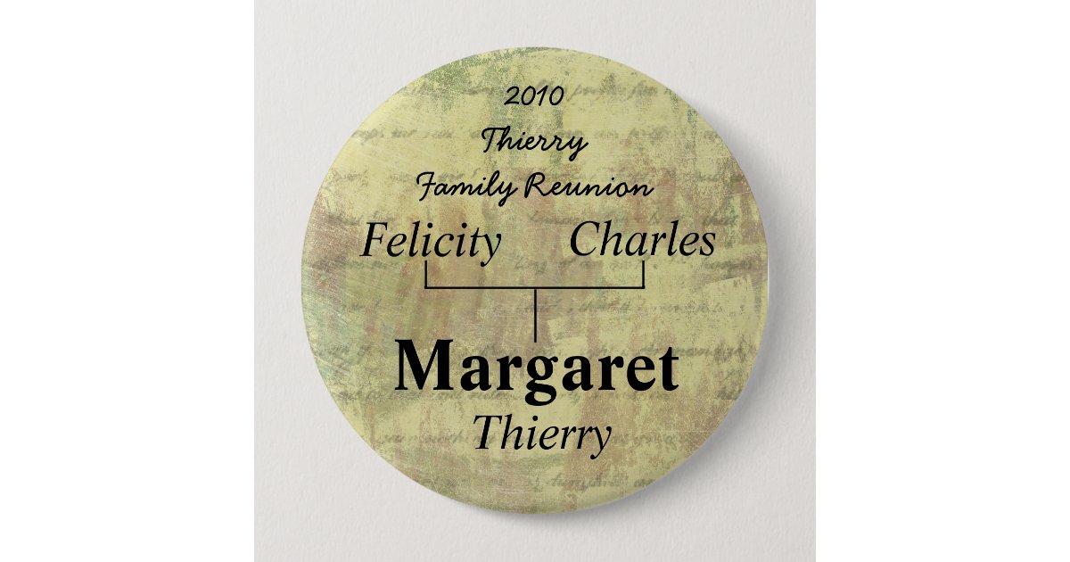Family Reunion Name Tag Button | Zazzle.com