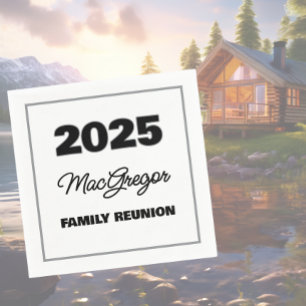 Family Reunion Name Year Napkins