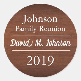 Name Tags For Family Reunion Stickers | Zazzle