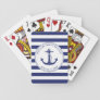 Family Reunion Nautical Anchor Monogram Name Playing Cards