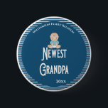 Family Reunion Newest Grandpa It's A Boy! Button<br><div class="desc">Make your family reunion fun and help get family members engaged by having an awards ceremony as part of your activities. The Newest Proud Grandpa with a new grandson is sure to proudly display his Newest Grandpa award.</div>