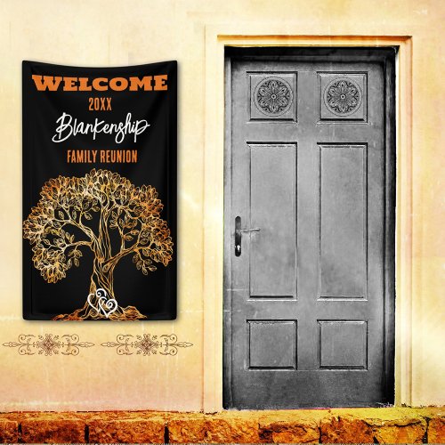 Family Reunion Old Orange Tree Art Custom  Banner