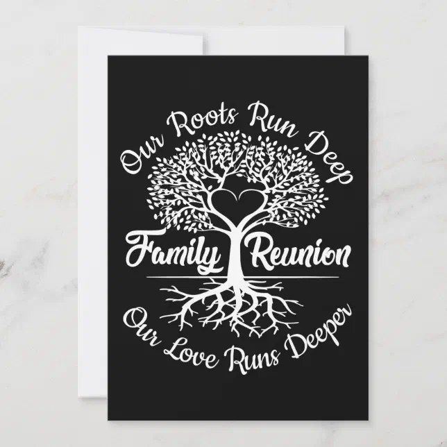 Family Reunion Our Roots Run Deep Tree Holiday Card | Zazzle