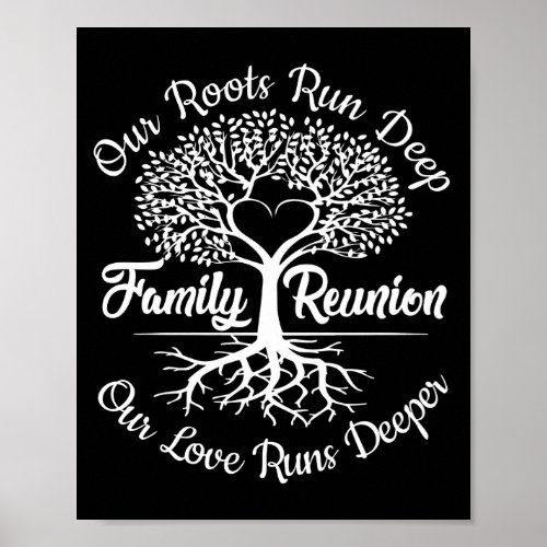 Family Reunion Our Roots Run Deep Tree Poster