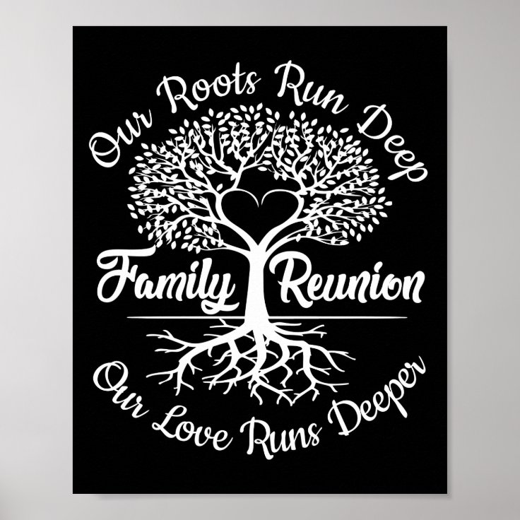 Family Reunion Our Roots Run Deep Tree Poster | Zazzle