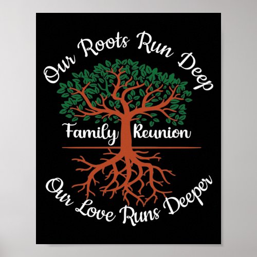 Family Reunion Our Roots Run Deep Tree Poster