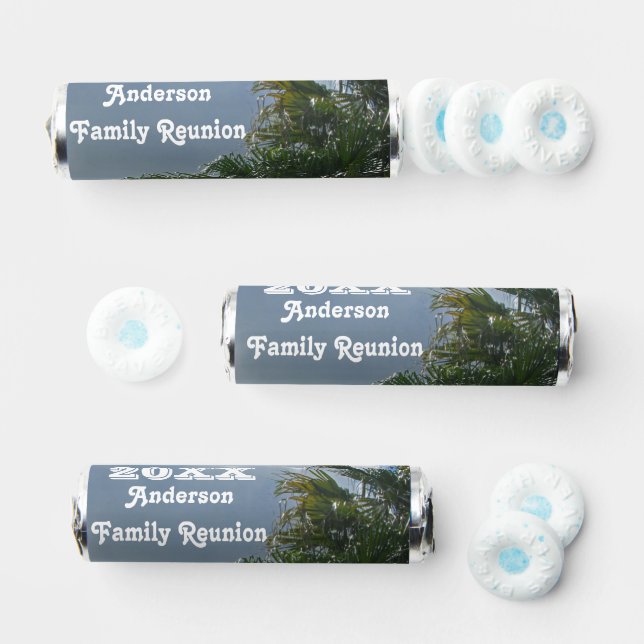 Family Reunion Palm Photo Tropical Beach Vacation Breath Savers® Mints (Assorted)