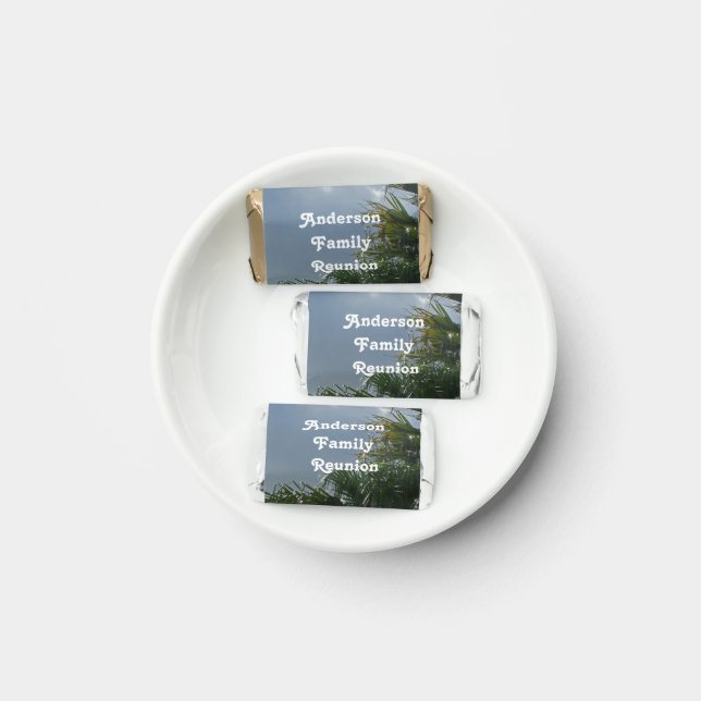 Family Reunion Palm Trees Tropical Island Vacation Hershey's Miniatures (Plate)