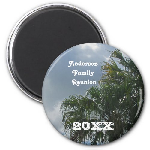 Family Reunion Palm Trees Tropical Trip Keepsake Magnet