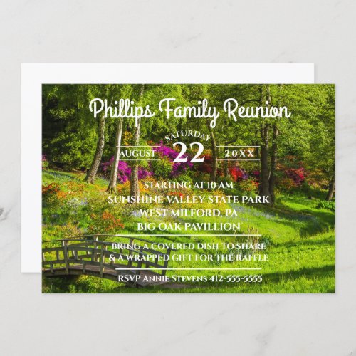 Family Reunion Park Invitation