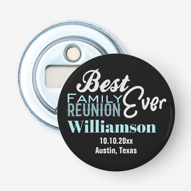 Family Reunion Party Favor Keepsake Bottle Opener (Front)