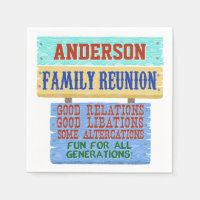 Family Reunion Party Funny Wooden Sign | Add Name