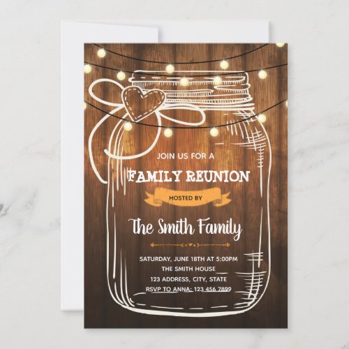 Family reunion party invitation