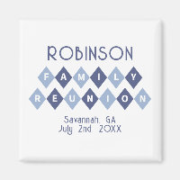Family Reunion Party Keepsake Colorful Modern Blue