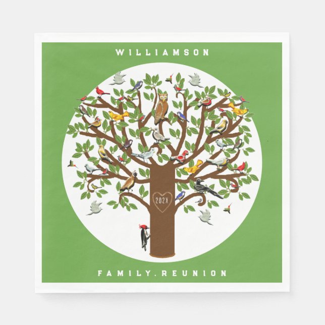 Family Reunion Party Napkins (Front)