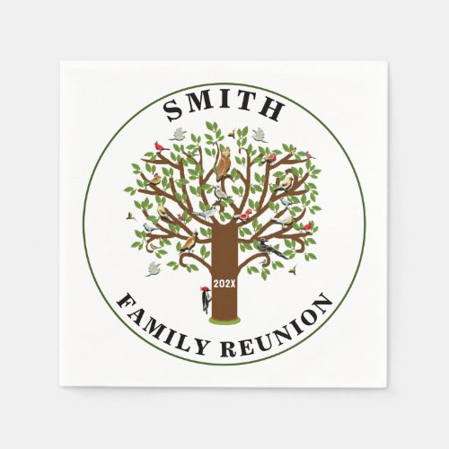 Family Reunion Party Napkins