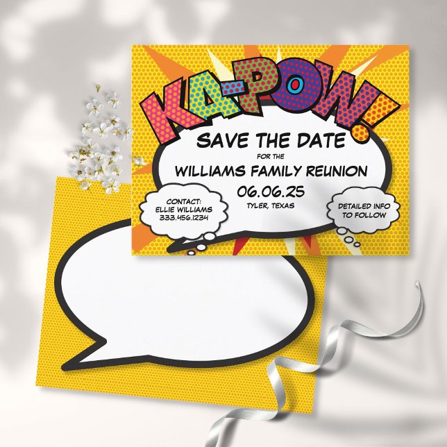 Family Reunion Party Save the Date Modern Announcement Postcard (Creator Uploaded)