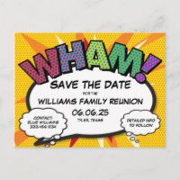 Family Reunion Party Save the Date Modern Fun