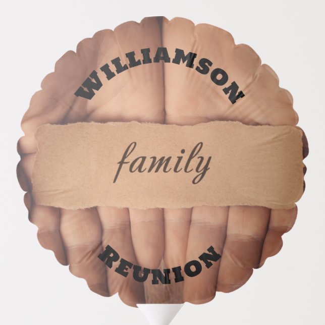 Family Reunion Personalize name date year Balloon (Back)