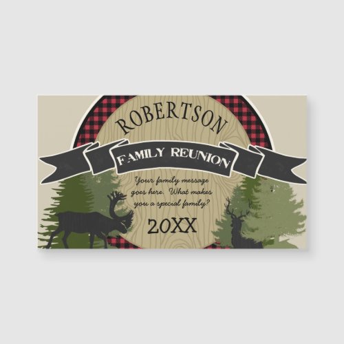 Family Reunion Personalized Magnets Woodland Deer